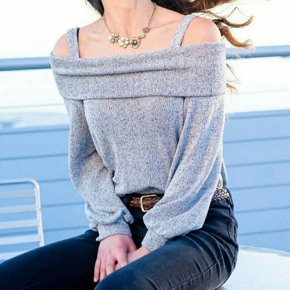 Off the shoulder sweater
